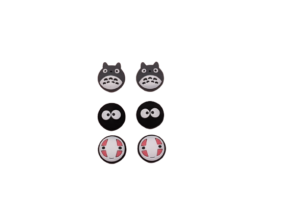 Totoro Soot Sprites and No Face Themed Thumb grips