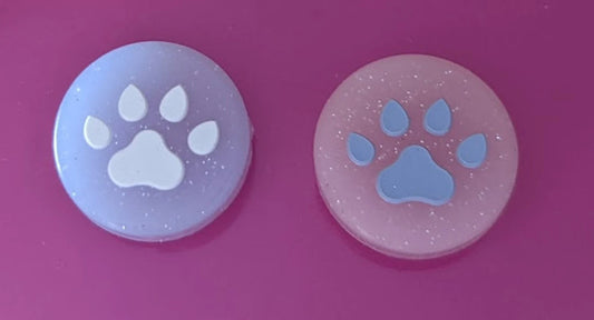 Glitter Jelly Paw Print Thumb Grips for the Nintendo Switch/Lite/Oled