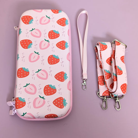 Adorable Kawaii Strawberry Carrying Case