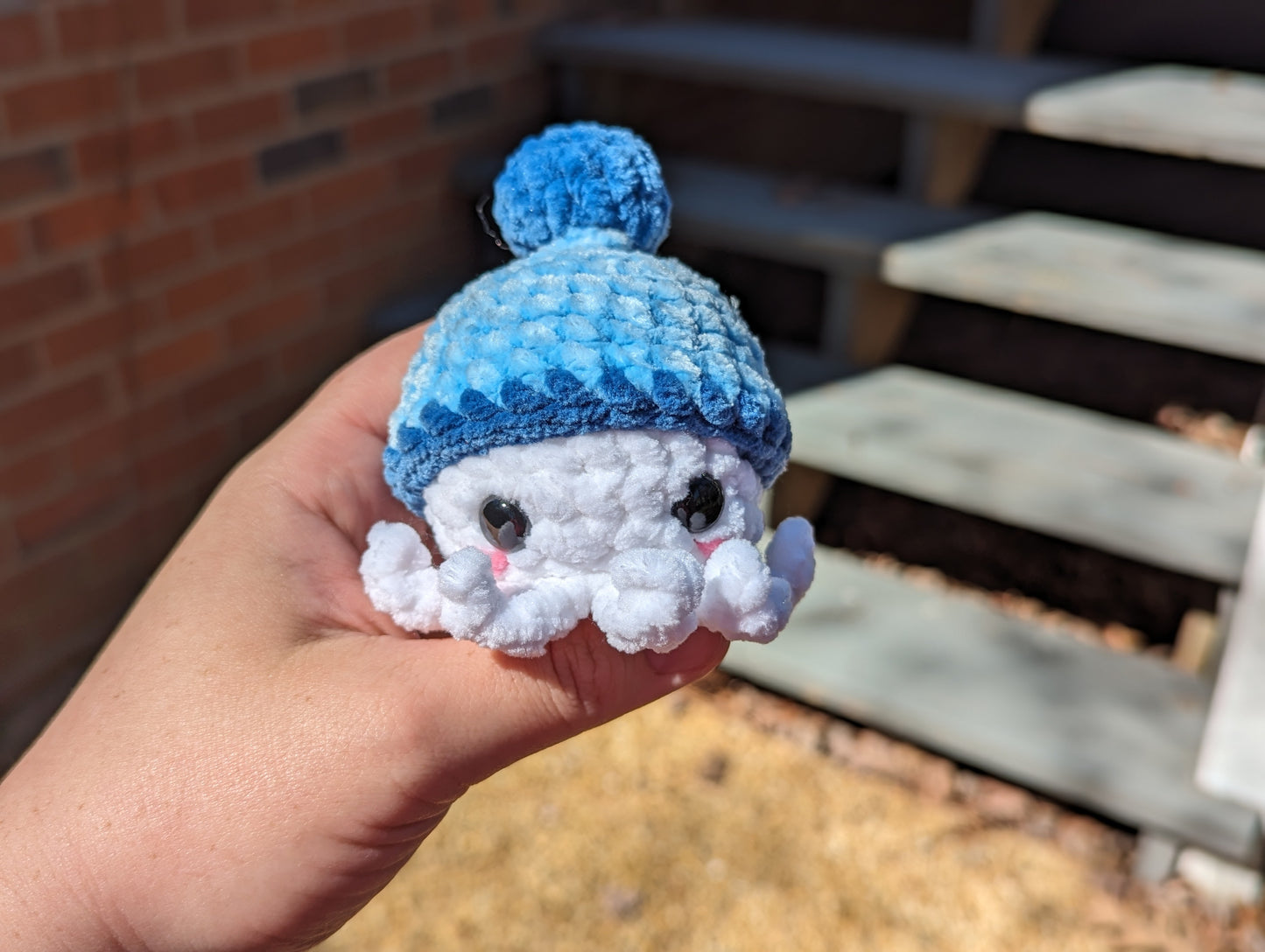 Adorable Kawaii Mini Octopus Crochet Keychain 🐙