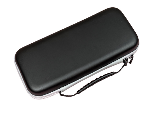 Nintendo Switch Oled Case - Beautiful Black Matte Finish with White Zipper Sturdy Handle