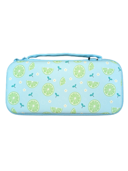Green Lemon Patterns Portable Carrying Case