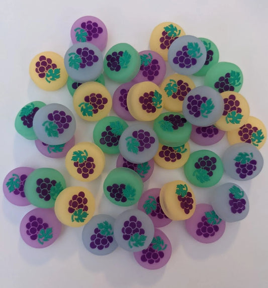 Bright Glow-in-the-Dark Grape Thumb Grips for Nintendo Switch/Lite/Oled