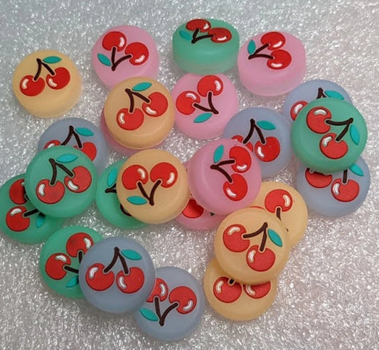 Bright Glow-in-the-Dark Cherry Animal Crossing Thumb Grips for Nintendo Switch/Lite/Oled