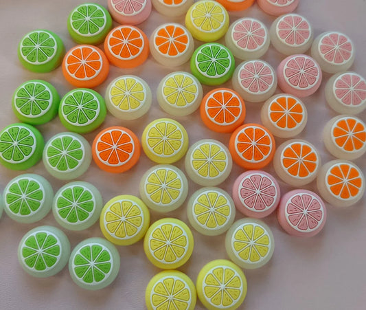 itrus Fruit Slices - Solid and Glow-in-the-Dark Thumb Grips 