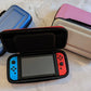 Nintendo Switch Classic and Oled Case - Carbon Fiber Texture Hard Case with Handle - Pink, Red, Blue, Silver