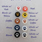 Bold Color Paw Print Thumb Grips