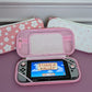 Nintendo Switch Classic and Oled Case - Double Sided Pink and White Sakura Cherry Blossom Carrying Case