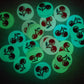Bright Glow-in-the-Dark Cherry Animal Crossing Thumb Grips for Nintendo Switch/Lite/Oled