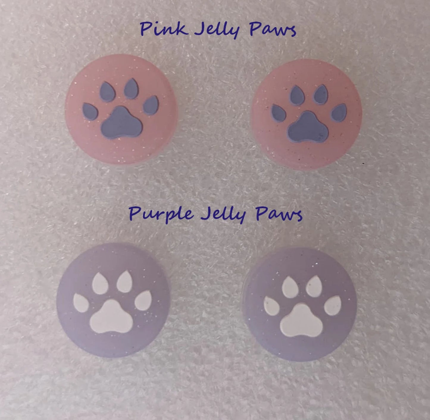 Glitter Jelly Paw Print Thumb Grips for the Nintendo Switch/Lite/Oled