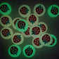 Bright Glow-in-the-Dark Strawberry Thumb Grips for Nintendo Switch/Lite/Oled