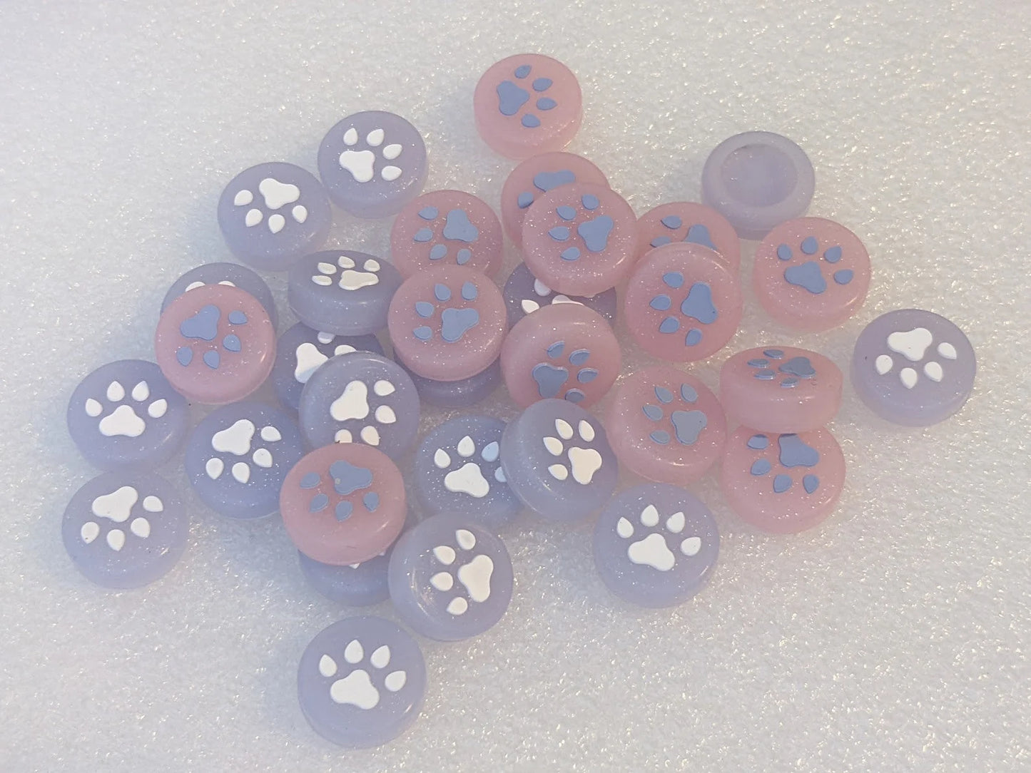 Glitter Jelly Paw Print Thumb Grips for the Nintendo Switch/Lite/Oled