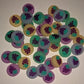 Bright Glow-in-the-Dark Grape Thumb Grips for Nintendo Switch/Lite/Oled