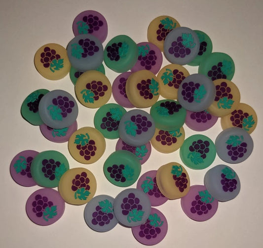 Bright Glow-in-the-Dark Grape Thumb Grips for Nintendo Switch/Lite/Oled
