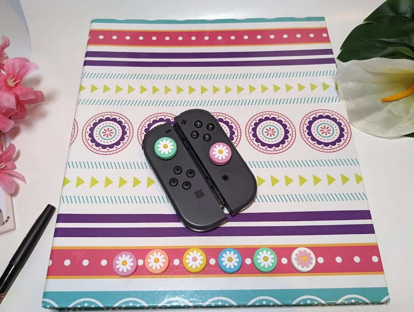 Bright Daisies Daisy Flower Thumb Grips for the Nintendo Switch/Lite/Oled