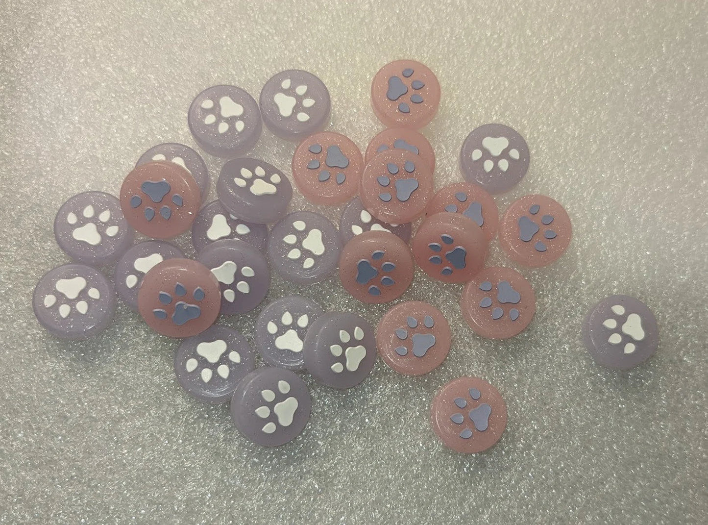 Glitter Jelly Paw Print Thumb Grips for the Nintendo Switch/Lite/Oled