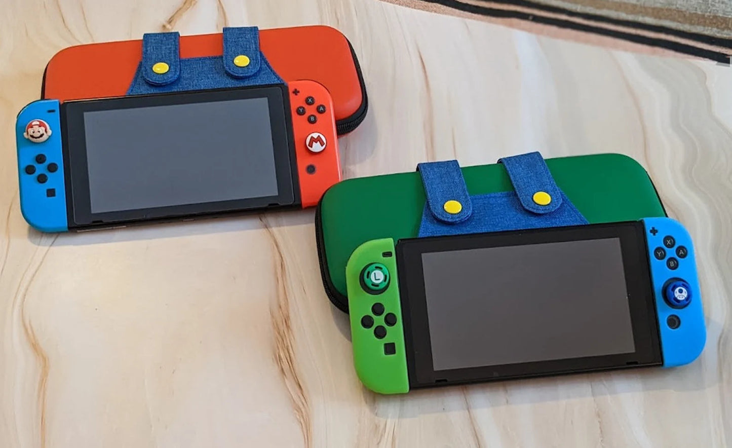Nintendo Switch Classic and Oled Carry Case - Mario and Luigi Brothers - super cute, durable storage for console and accessories!