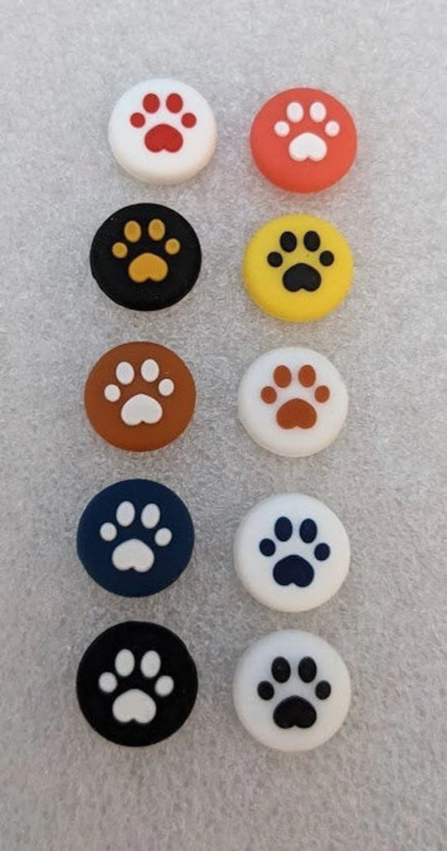 Bold Color Paw Print Thumb Grips  