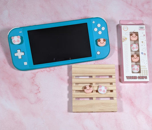 Chubby Puppy and Pink Panda Thumb Grips for the Nintendo Switch/Lite/Oled