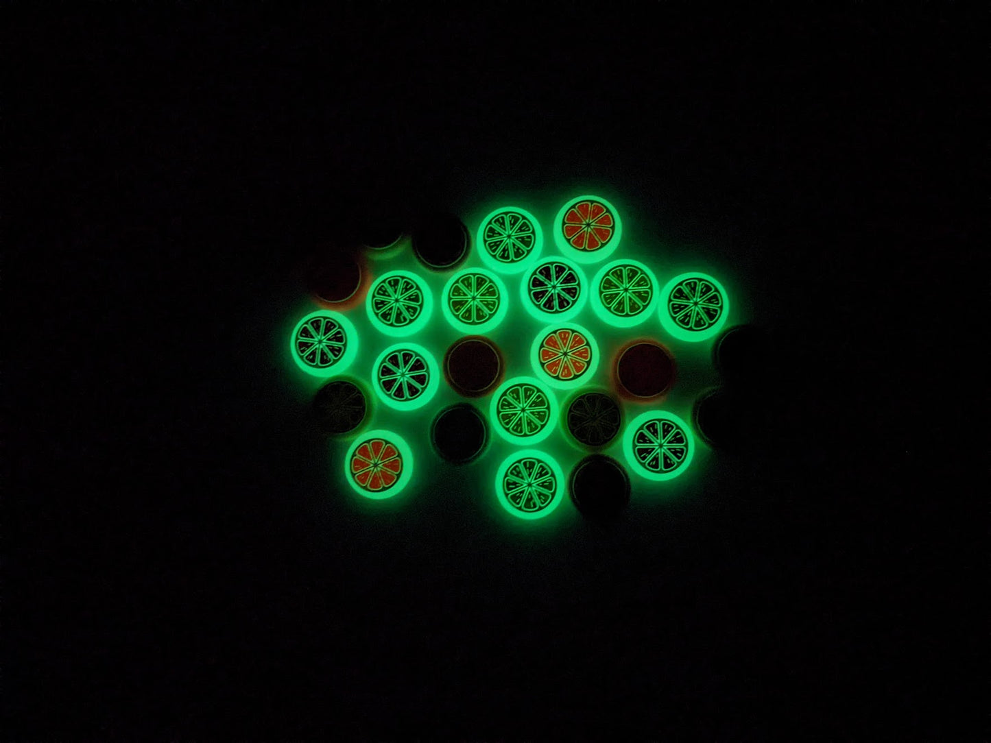 Citrus Fruit Slices - Solid and Glow-in-the-Dark Thumb Grips for the Nintendo Switch/Lite/Oled