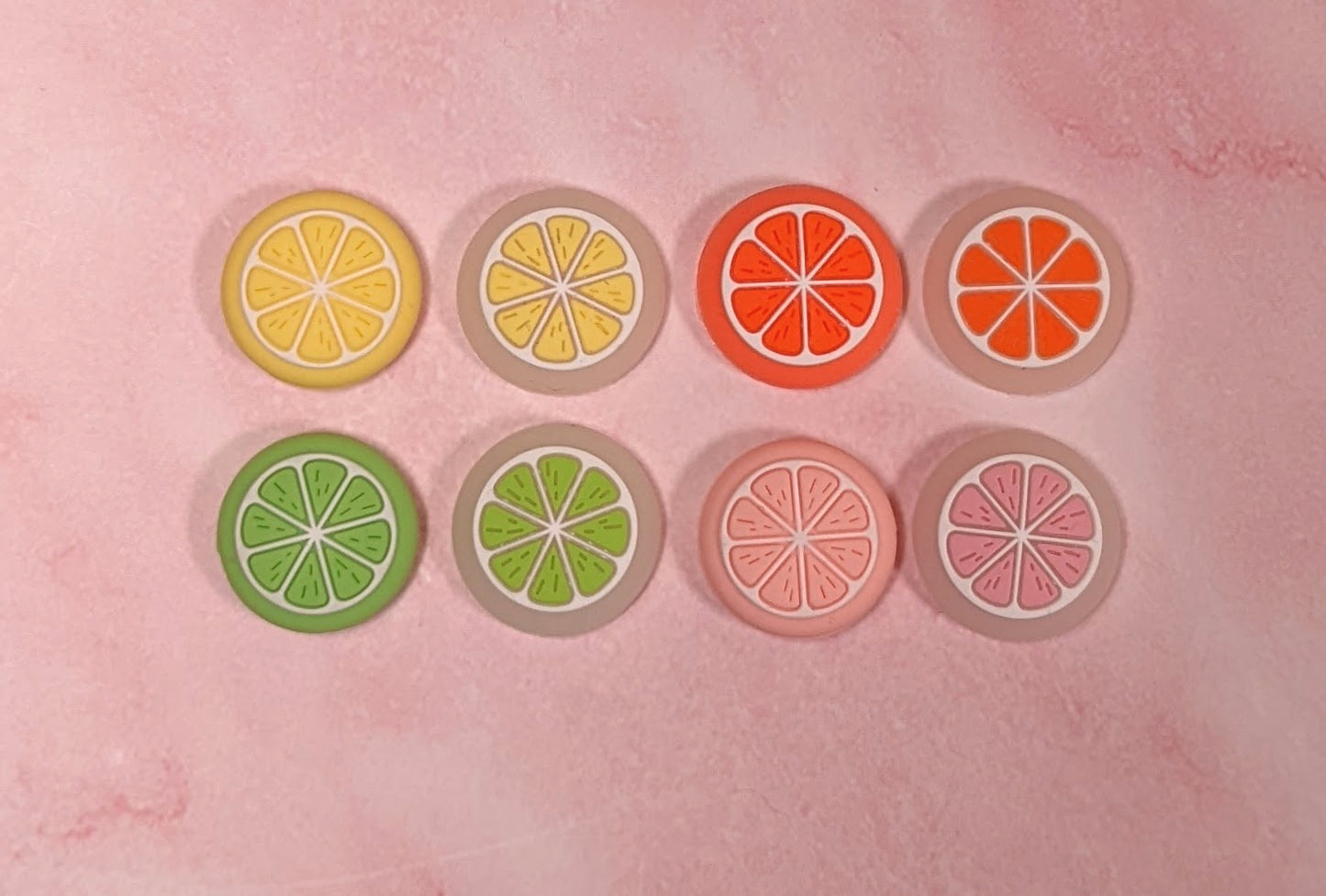 Citrus Fruit Slices - Solid and Glow-in-the-Dark Thumb Grips for the Nintendo Switch/Lite/Oled