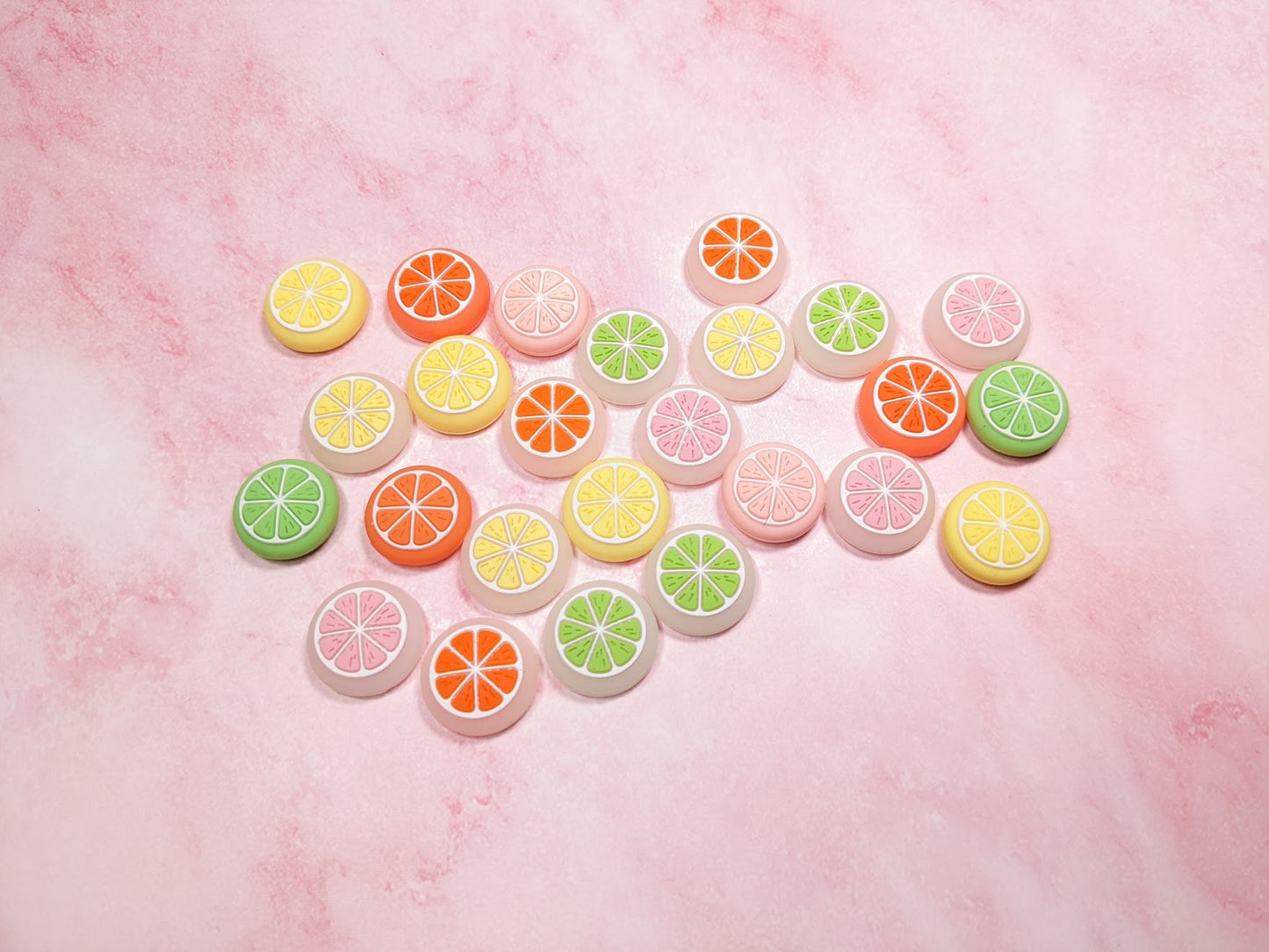 Citrus Fruit Slices - Solid and Glow-in-the-Dark Thumb Grips for the Nintendo Switch/Lite/Oled