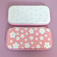 Double Sided Pink and White Sakura Cherry Blossom Carrying Case