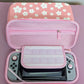 Nintendo Switch Classic and Oled Case - Double Sided Pink and White Sakura Cherry Blossom Carrying Case