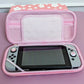 Nintendo Switch Classic and Oled Case - Double Sided Pink and White Sakura Cherry Blossom Carrying Case