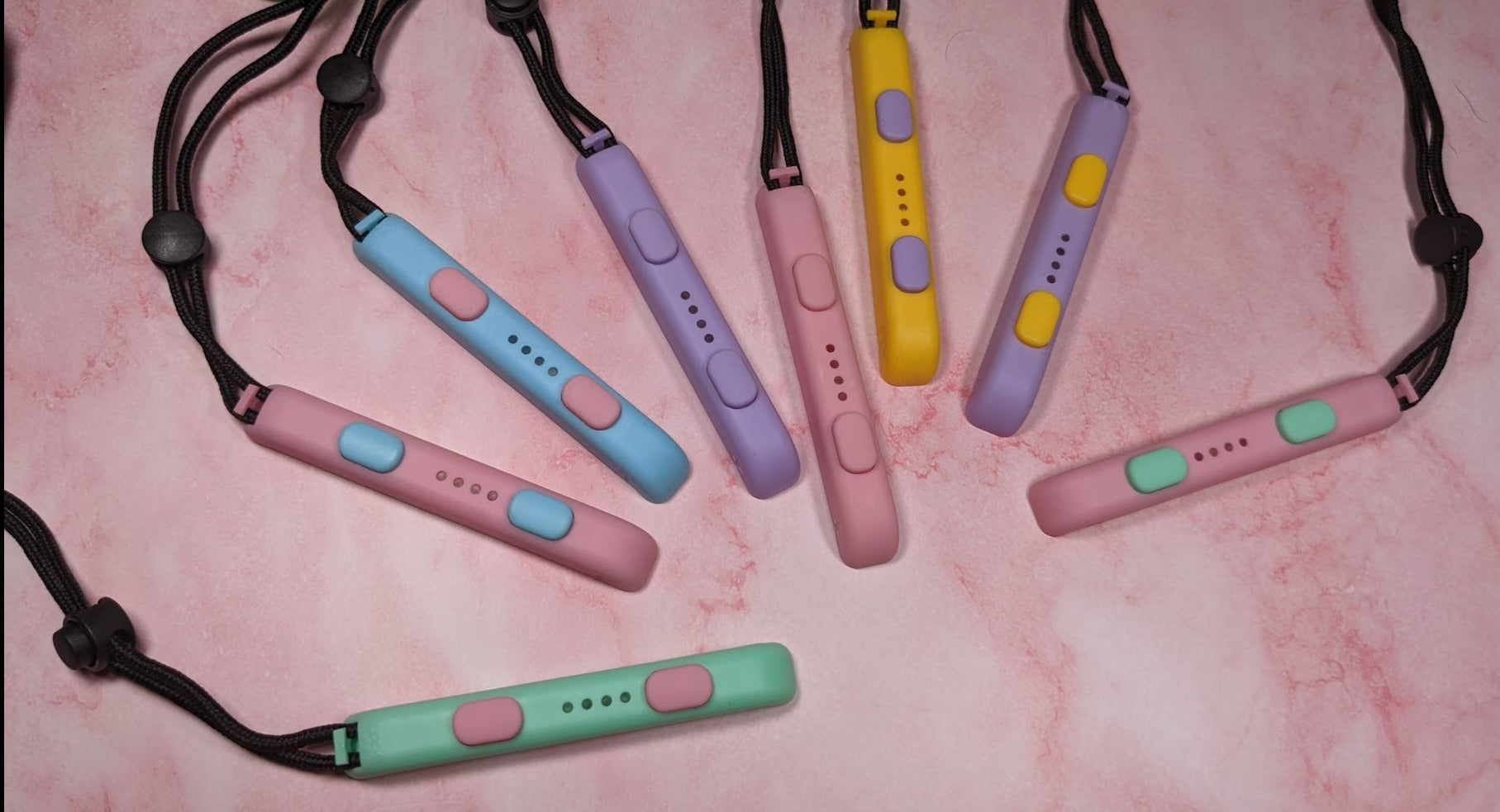 Colorful Pastel Rainbow Lanyard Wrist Straps  