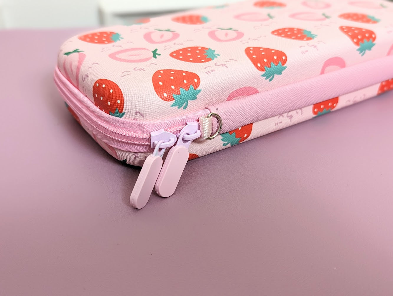 Nintendo Switch Classic and Oled Case - Adorable Kawaii Strawberry Carrying Case